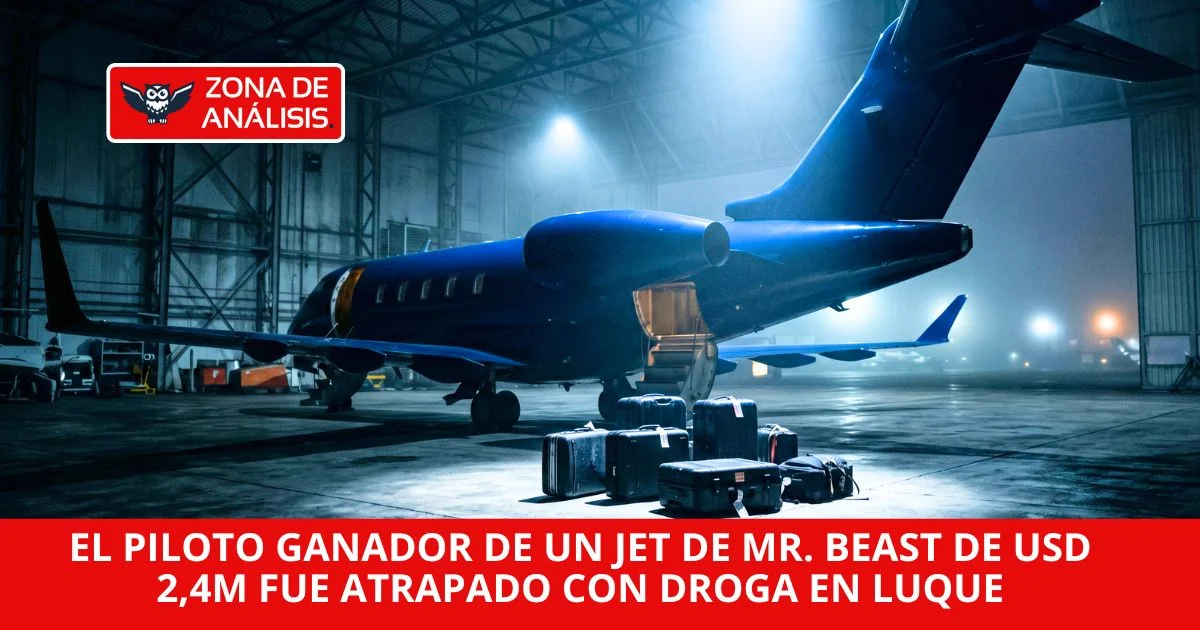 El piloto ganador de un Jet de Mr. Beast de USD 2,4M fue atrapado con droga en Luque